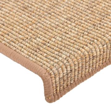 Self-Adhesive Stair Mats - 15 Pcs Light Brown | HipoMarket