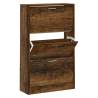 Shoe Cabinet Smoked Oak 63x24x103 cm - Stylish Storage Solution