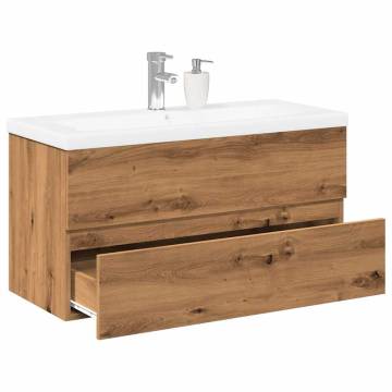 Stylish Sink Cabinet with Built-in Basin - Artisan Oak 101x39.5 cm