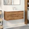 Stylish Sink Cabinet with Built-in Basin - Artisan Oak 101x39.5 cm