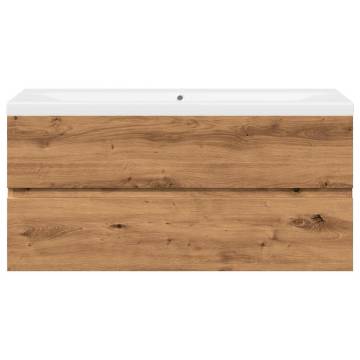 Stylish Sink Cabinet with Built-in Basin - Artisan Oak 101x39.5 cm