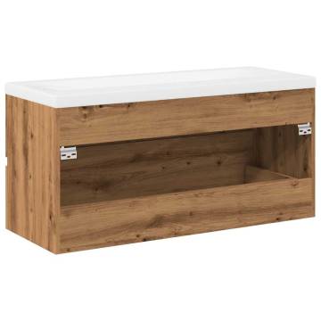 Stylish Sink Cabinet with Built-in Basin - Artisan Oak 101x39.5 cm