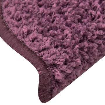 Carpet Stair Treads - 15 pcs Dark Purple - Non-Slip & Washable