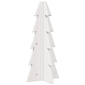 Wooden Christmas Tree Decoration - 49 cm Solid Pine - White