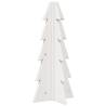 Wooden Christmas Tree Decoration - 49 cm Solid Pine - White