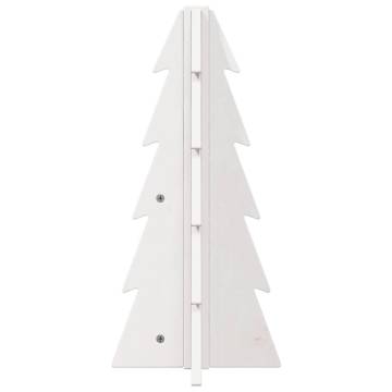 Wooden Christmas Tree Decoration - 49 cm Solid Pine - White