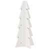 Wooden Christmas Tree Decoration - 49 cm Solid Pine - White