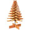 Wooden Christmas Tree Decoration - Wax Brown 100 cm Solid Pine