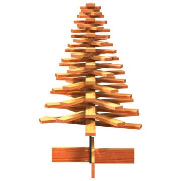 Wooden Christmas Tree Decoration - Wax Brown 100 cm Solid Pine