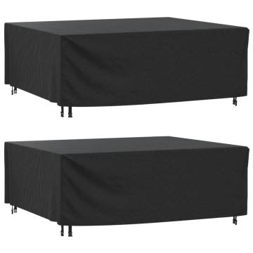 Waterproof Garden Furniture Covers - 2 pcs Black 200x160 cm