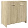 3 Piece Bathroom Furniture Set - Sonoma Oak Engineered Wood