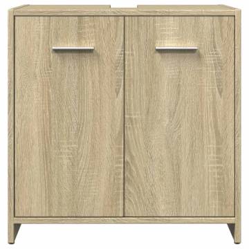 3 Piece Bathroom Furniture Set - Sonoma Oak Engineered Wood