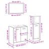 3 Piece Bathroom Furniture Set - Sonoma Oak Engineered Wood