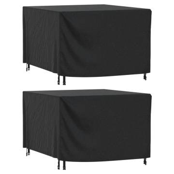 Waterproof Garden Furniture Covers - 2 pcs Black 135x135x90 cm