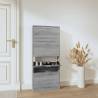 Shoe Cabinet Grey Sonoma 59x17x150 cm Engineered Wood Colour grey sonoma Quantity in Package 1 Height 150 cm Number of 