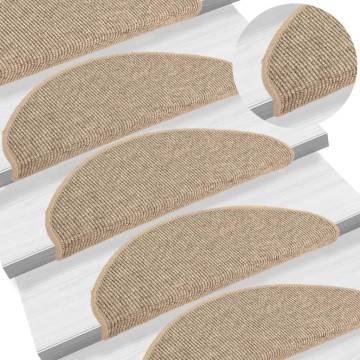 Stair Mats Self-adhesive - 15pcs Dark Beige | Hipomarket