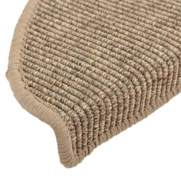 Stair Mats Self-adhesive - 15pcs Dark Beige | Hipomarket