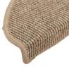 Stair Mats Self-adhesive - 15pcs Dark Beige | Hipomarket