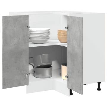 Concrete Grey Kitchen Cabinet - Stylish & Practical Storage