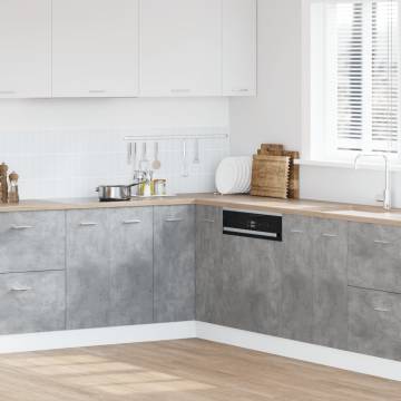 Concrete Grey Kitchen Cabinet - Stylish & Practical Storage