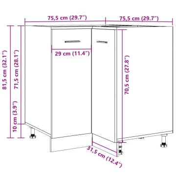 Concrete Grey Kitchen Cabinet - Stylish & Practical Storage