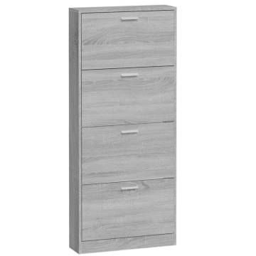 Shoe Cabinet Grey Sonoma 59x17x150 cm | Stylish Storage Solution