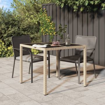 Stylish Poly Rattan Garden Table - 90x90 cm | HipoMarket