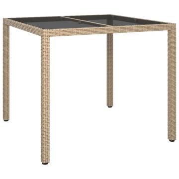 Stylish Poly Rattan Garden Table - 90x90 cm | HipoMarket