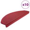 Bordeaux Red Stair Mats - 10 pcs | Non-Slip & Washable