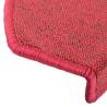 Bordeaux Red Stair Mats - 10 pcs | Non-Slip & Washable