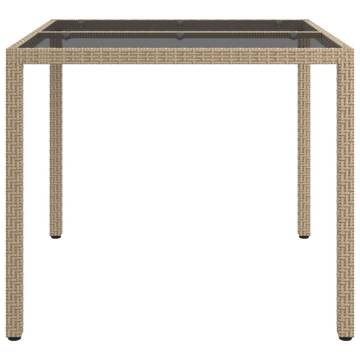 Stylish Poly Rattan Garden Table - 90x90 cm | HipoMarket