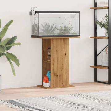 Stylish Aquarium Stand in Artisan Oak - 36x60.5x72.5 cm