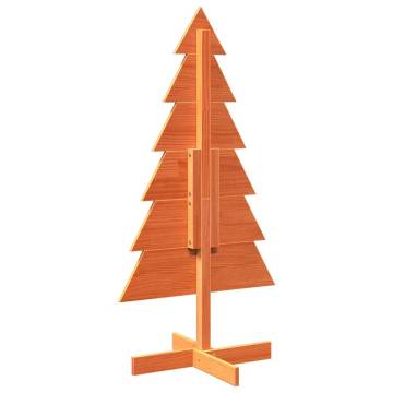 Wooden Christmas Tree Wax Brown 120 cm | Unique Holiday Decoration