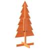 Wooden Christmas Tree Wax Brown 120 cm | Unique Holiday Decoration