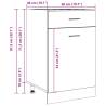 Drawer Bottom Cabinet - Concrete Grey 50x46x81.5 cm | HipoMarket