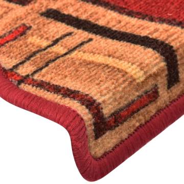 Stair Mats Self-adhesive - 10 pcs Red | Hipomarket UK