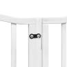 Foldable 15 Panel Dog Gate with Door - White Poplar Wood