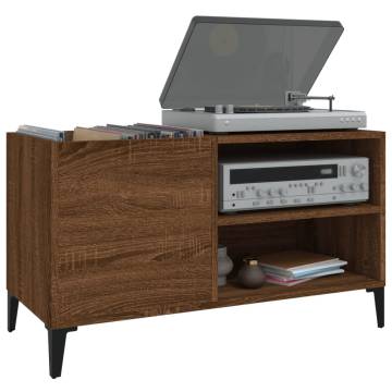 Record Cabinet in Brown Oak | Stylish Vinyl Storage