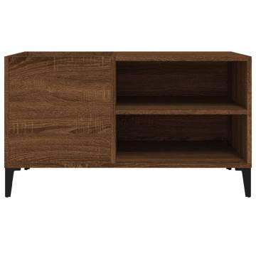 Record Cabinet in Brown Oak | Stylish Vinyl Storage