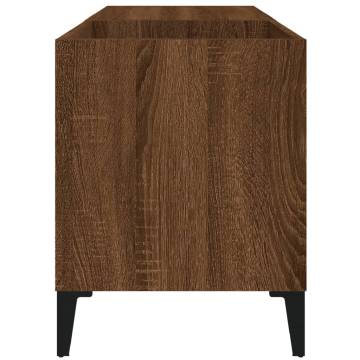 Record Cabinet in Brown Oak | Stylish Vinyl Storage