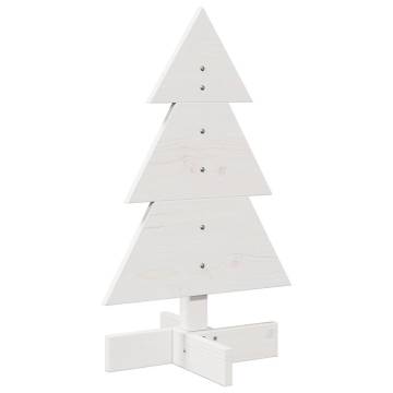 Wooden Christmas Tree Decoration - 60 cm White Solid Pine