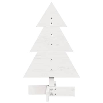 Wooden Christmas Tree Decoration - 60 cm White Solid Pine