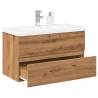  Sink Cabinet with Built-in Basin Artisan Oak 81x39.5x49 cm Colour artisan oak Size 80 x 38.5 x 45 cm Quantity in Package 1 Model without faucet & drain 