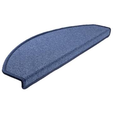 Stair Mats 10 pcs 65x24 cm Blue - Non-Slip & Washable