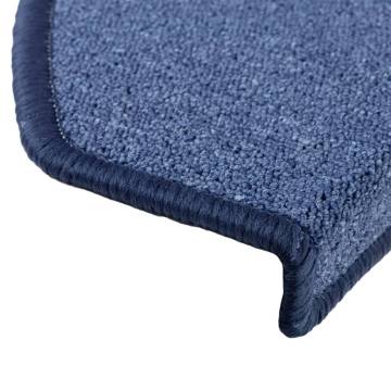 Stair Mats 10 pcs 65x24 cm Blue - Non-Slip & Washable