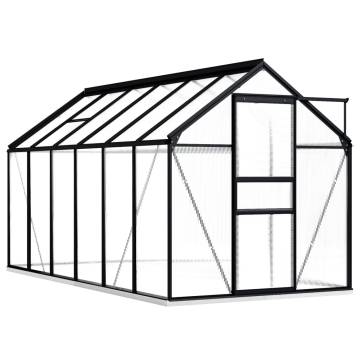 Anthracite Aluminium Greenhouse 7.03 m² - Durable & Spacious