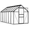 Greenhouse with Base Frame Anthracite Aluminium 7.03 m² Size 190 x 370 x 202 cm Quantity in Package 1 