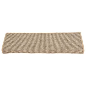 Self-Adhesive Stair Mats - 15 pcs Dark Beige | HipoMarket