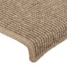 Self-Adhesive Stair Mats - 15 pcs Dark Beige | HipoMarket