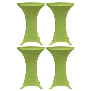 Stretch Table Cover Set - 4 pcs, 80 cm Green | Hipo Market